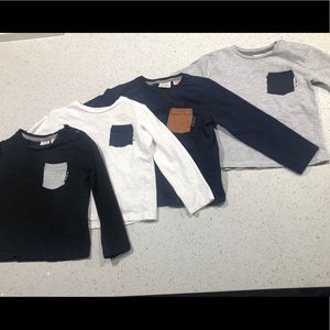 Lot of Zara baby long sleeve pocket t’s